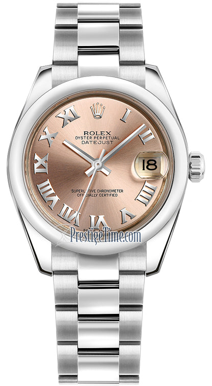 Rolex Datejust 31mm Stainless Steel 178240 Pink Roman Oyster