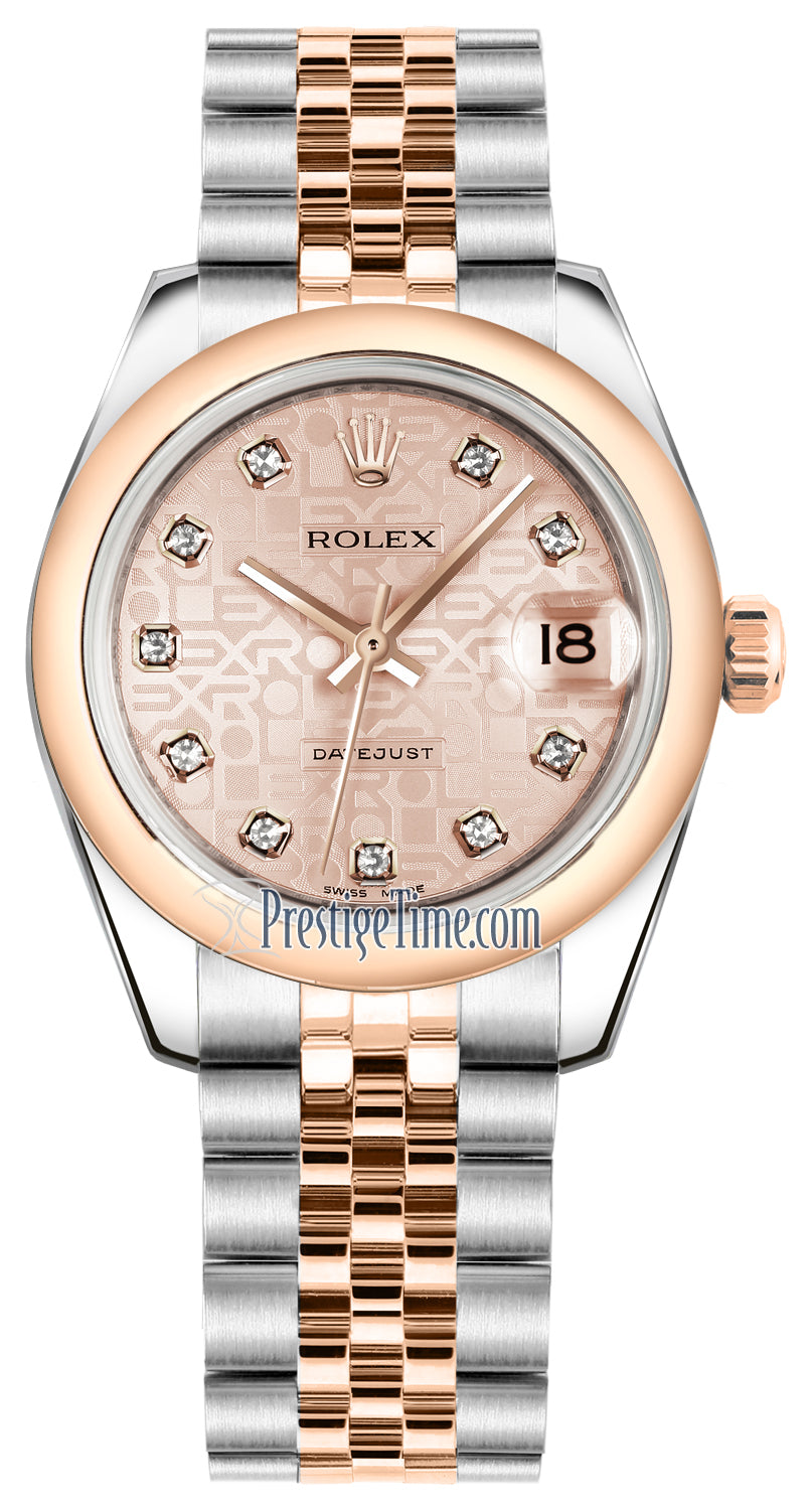 Rolex Datejust 31mm Stainless Steel and Rose Gold 178241 Jubilee Pink Diamond Jubilee