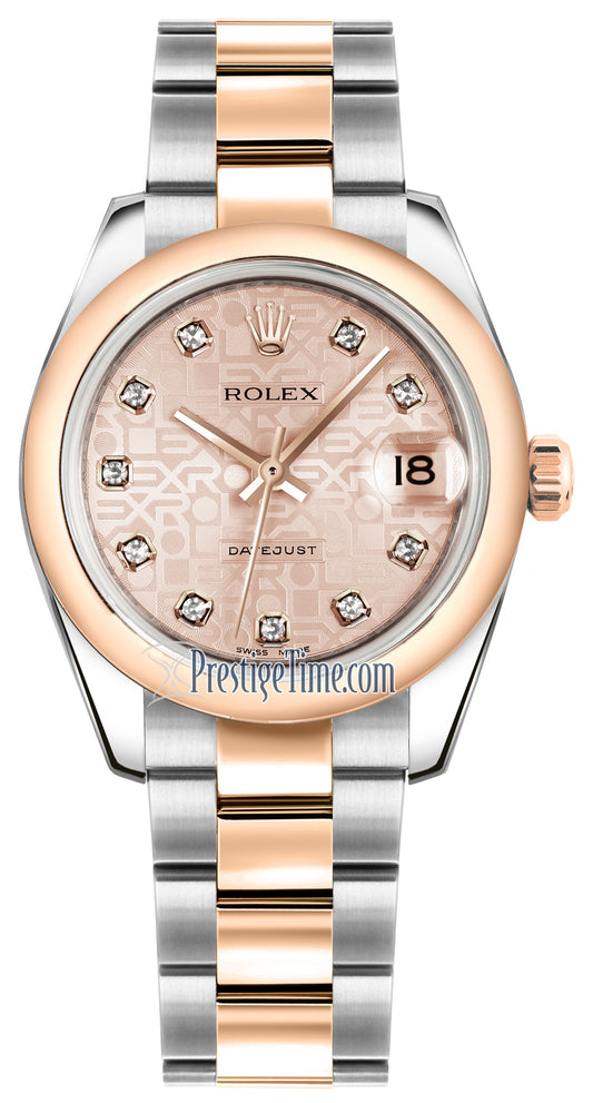 Rolex Datejust 31mm Stainless Steel and Rose Gold 178241 Jubilee Pink Diamond Oyster