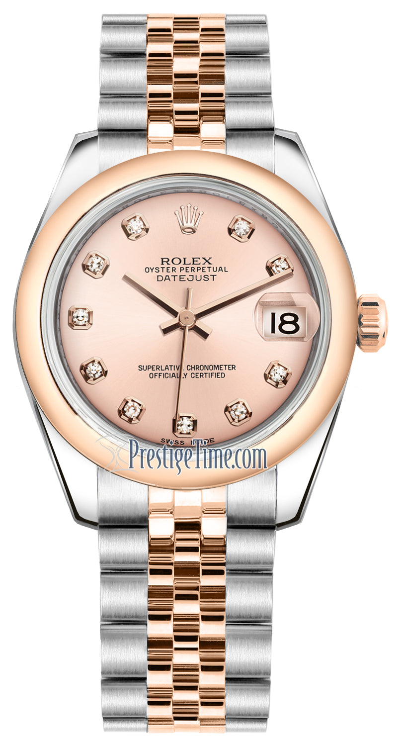 Rolex Datejust 31mm Stainless Steel and Rose Gold 178241 Pink Diamond Jubilee