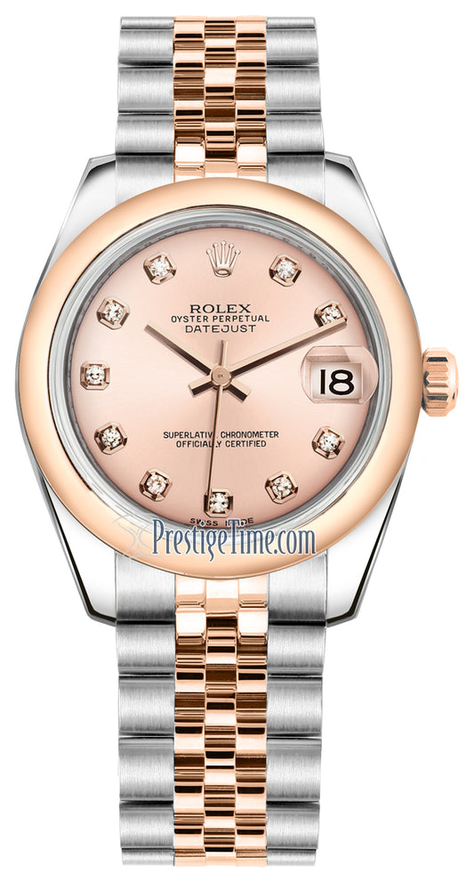 Rolex Datejust 31mm Stainless Steel and Rose Gold 178241 Pink Diamond Jubilee