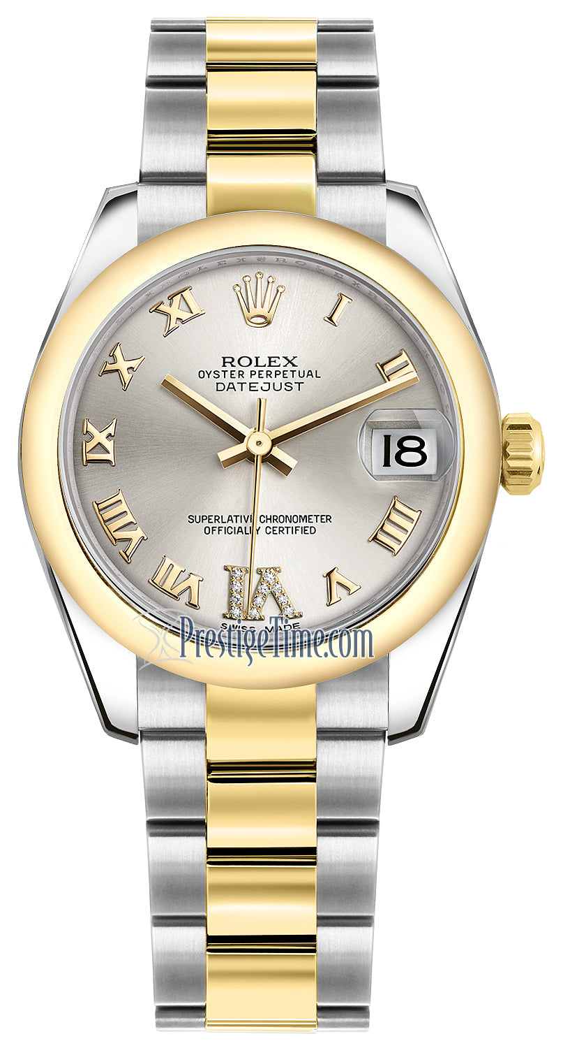 Rolex Datejust 31mm Stainless Steel and Yellow Gold 178243 Silver VI Roman Oyster