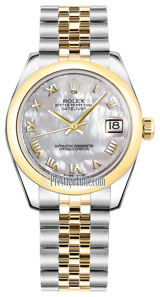 Rolex Datejust 31mm Stainless Steel and Yellow Gold 178243 White MOP Roman Jubilee