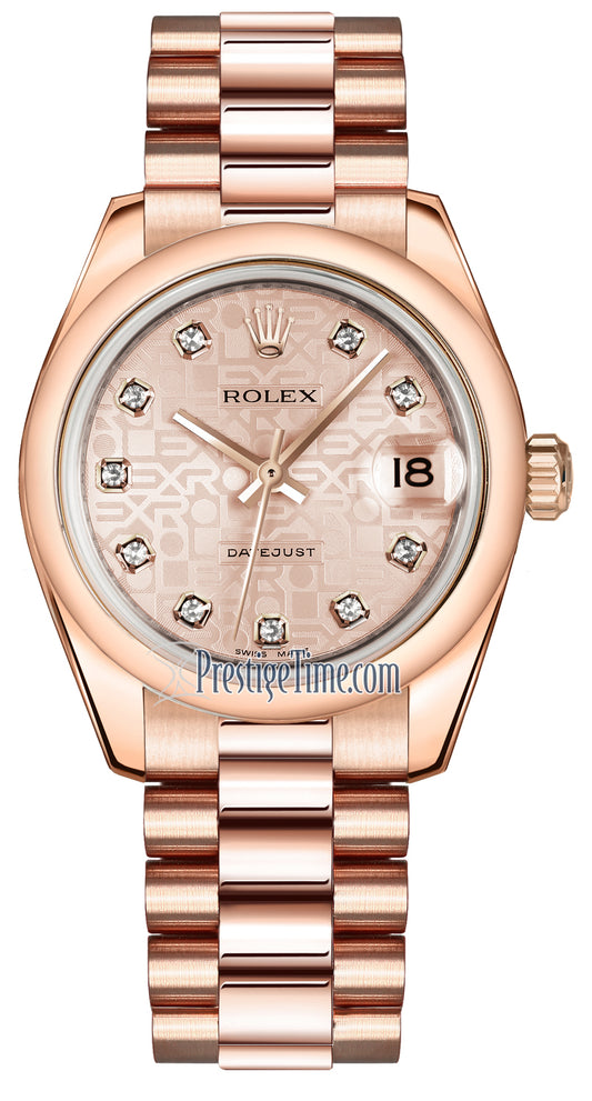 Rolex Datejust 31mm Everose Gold 178245 Pink Jubilee Diamond President