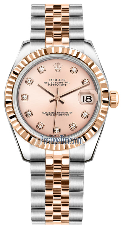 Rolex Datejust 31mm Stainless Steel and Rose Gold 178271 Pink Diamond Jubilee