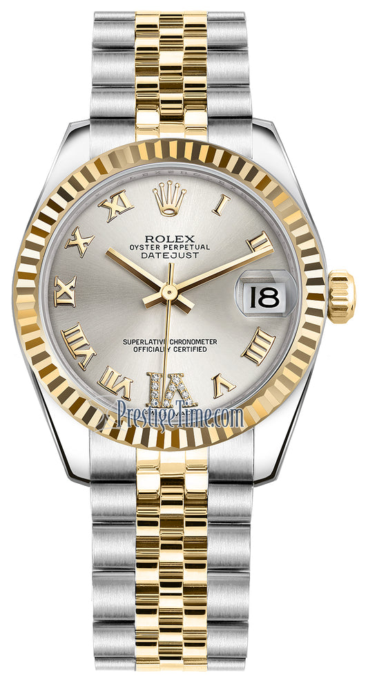 Rolex Datejust 31mm Stainless Steel and Yellow Gold 178273 Silver VI Roman Jubilee