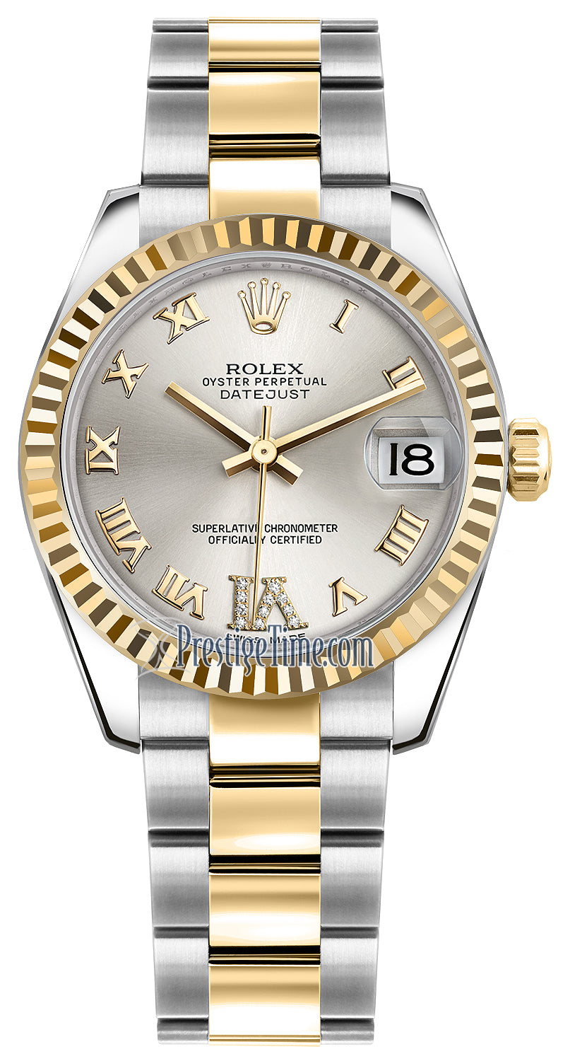 Rolex Datejust 31mm Stainless Steel and Yellow Gold 178273 Silver VI Roman Oyster