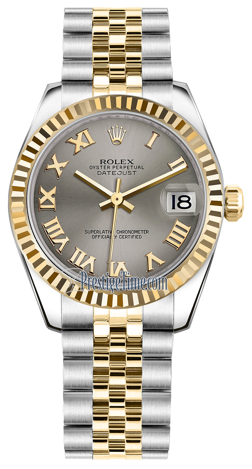 Rolex Datejust 31mm Stainless Steel and Yellow Gold 178273 Steel Roman Jubilee