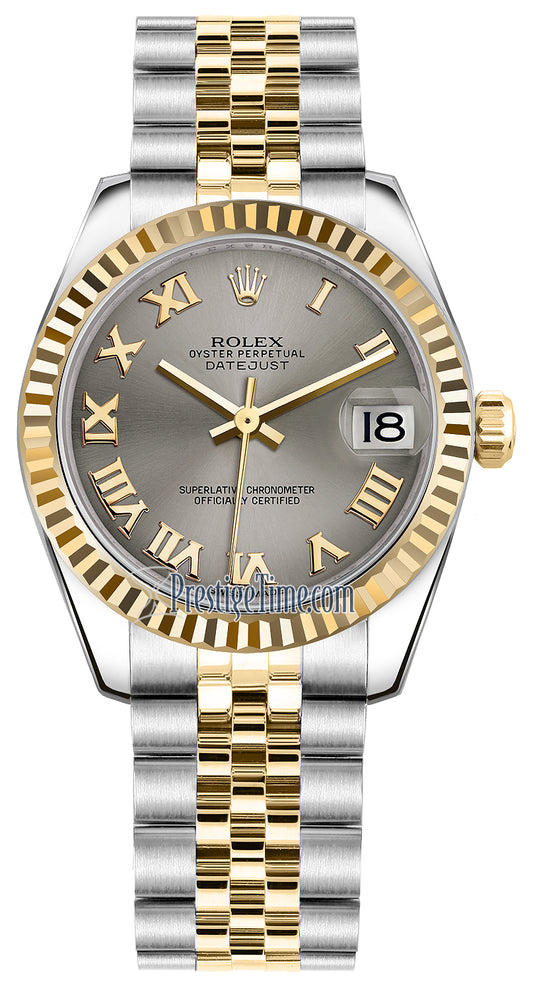 Rolex Datejust 31mm Stainless Steel and Yellow Gold 178273 Steel Roman Jubilee