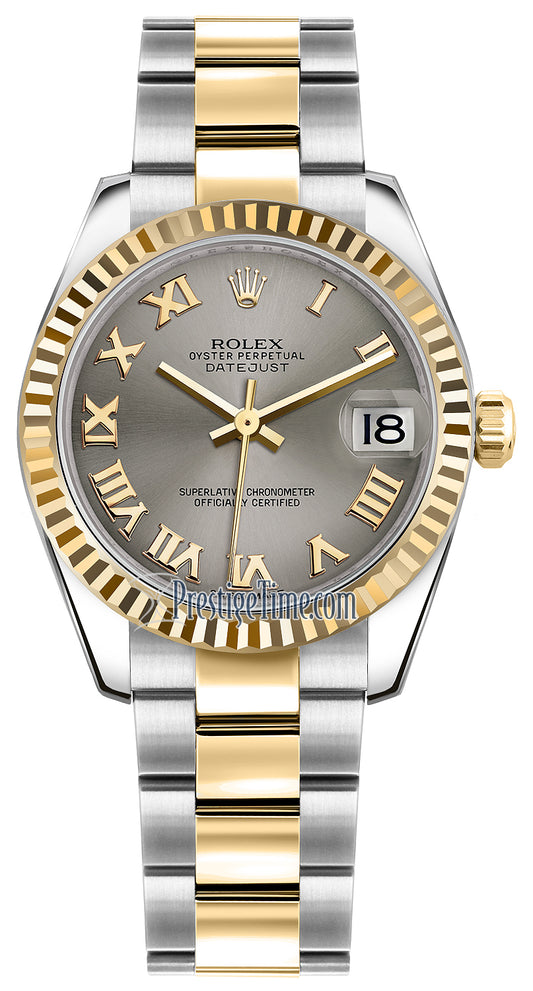 Rolex Datejust 31mm Stainless Steel and Yellow Gold 178273 Steel Roman Oyster