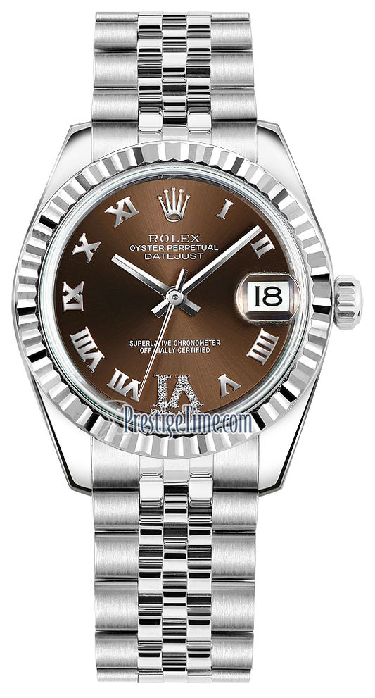 Rolex Datejust 31mm Stainless Steel 178274 Bronze VI Roman Jubilee