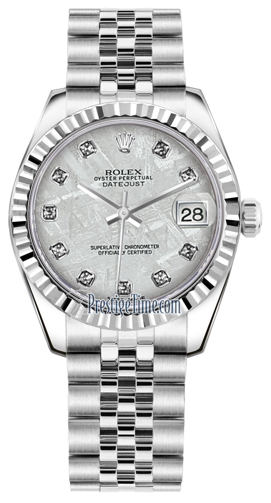 Rolex Datejust 31mm Stainless Steel 178274 Meteorite Diamond Jubilee