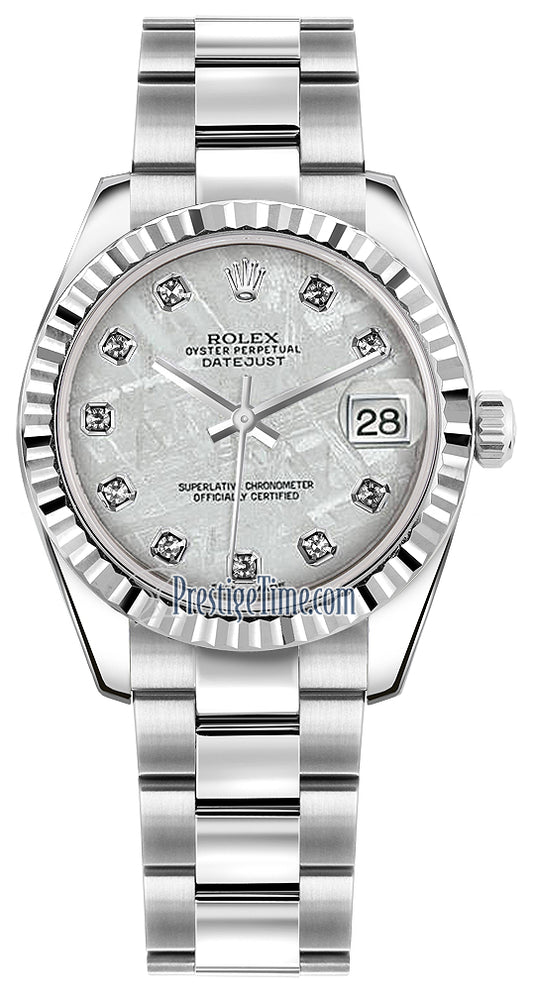 Rolex Datejust 31mm Stainless Steel 178274 Meteorite Diamond Oyster