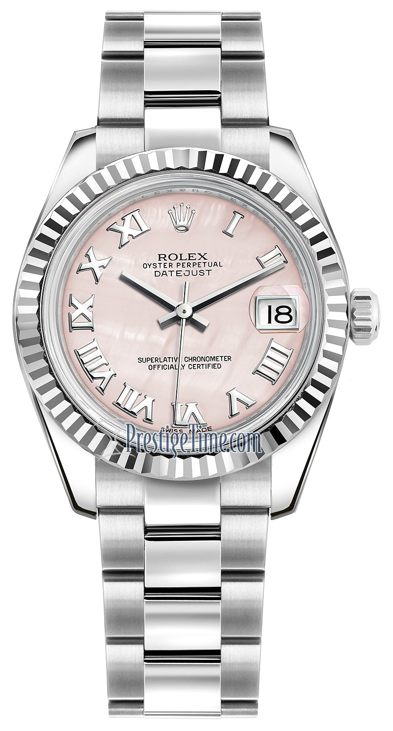 Rolex Datejust 31mm Stainless Steel 178274 Pink MOP Roman Oyster