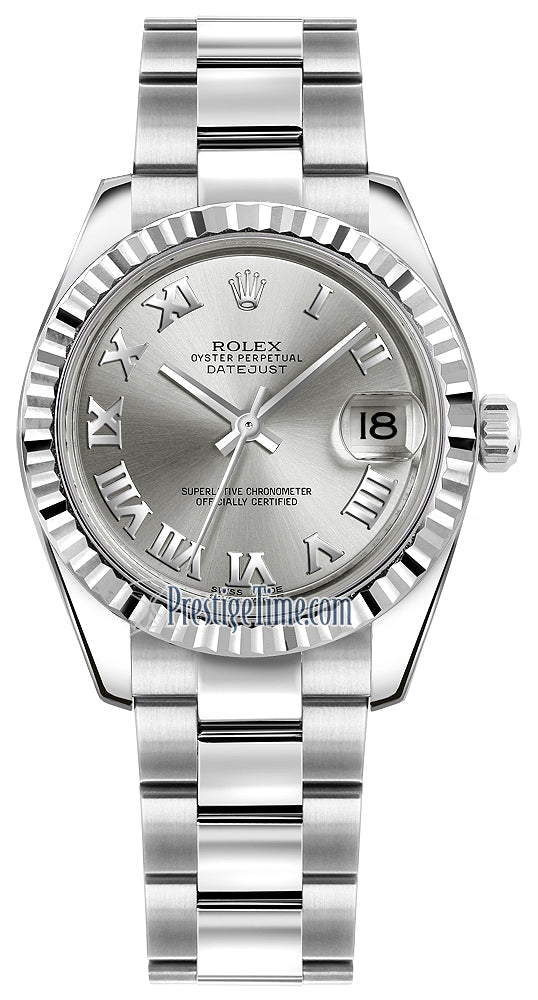 Rolex Datejust 31mm Stainless Steel 178274 Rhodium Roman Oyster