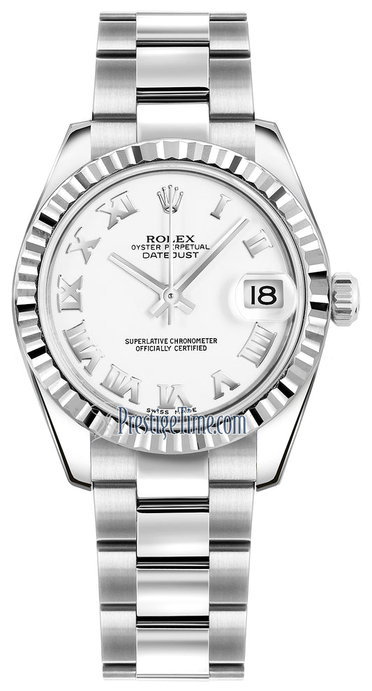 Rolex Datejust 31mm Stainless Steel 178274 White Roman Oyster