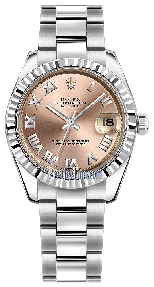 Rolex Datejust 31mm Stainless Steel 178274 Pink Roman Oyster