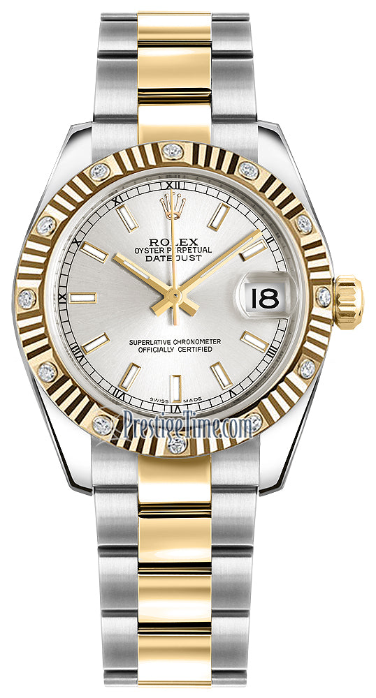 Rolex Datejust 31mm Stainless Steel and Yellow Gold 178313 Silver Index Oyster