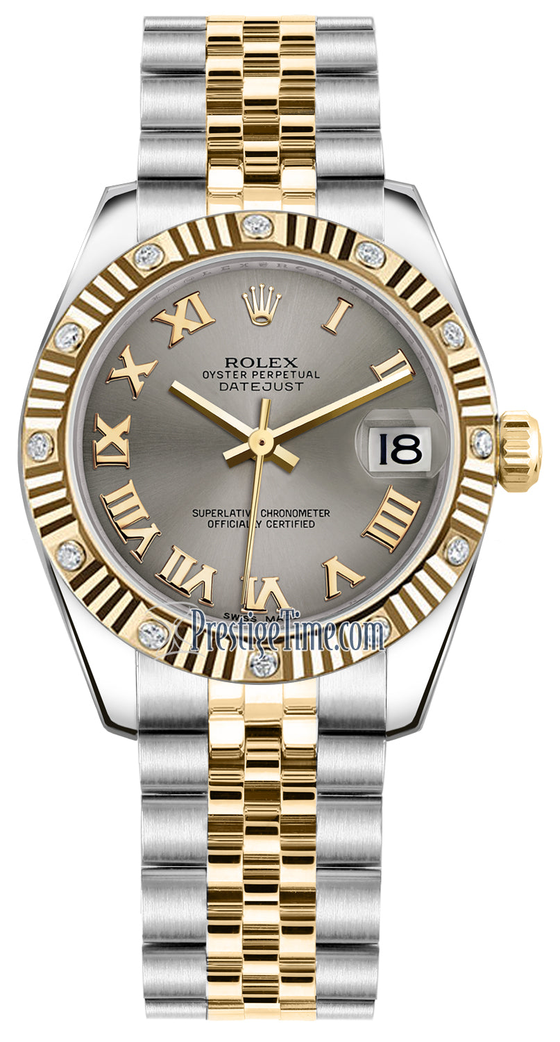 Rolex Datejust 31mm Stainless Steel and Yellow Gold 178313 Steel Roman Jubilee