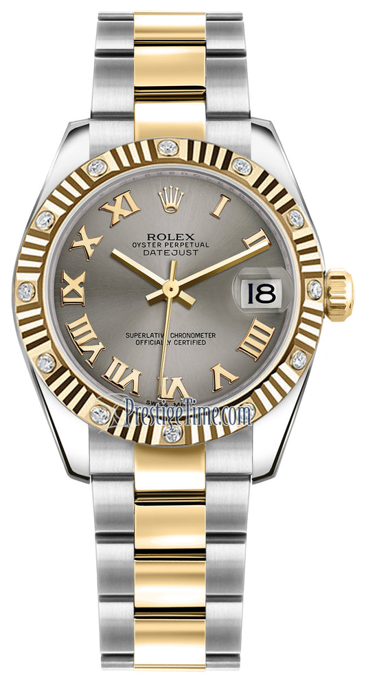 Rolex Datejust 31mm Stainless Steel and Yellow Gold 178313 Steel Roman Oyster