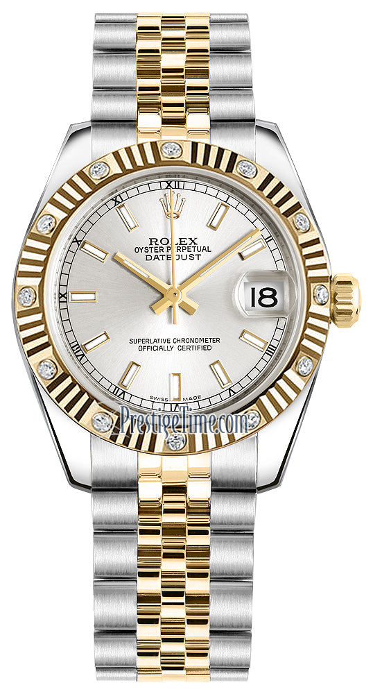 Rolex Datejust 31mm Stainless Steel and Yellow Gold 178313 Silver Index Jubilee