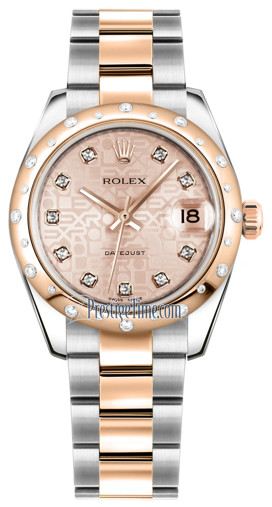 Rolex Datejust 31mm Stainless Steel and Rose Gold 178341 Jubilee Pink Diamond Oyster