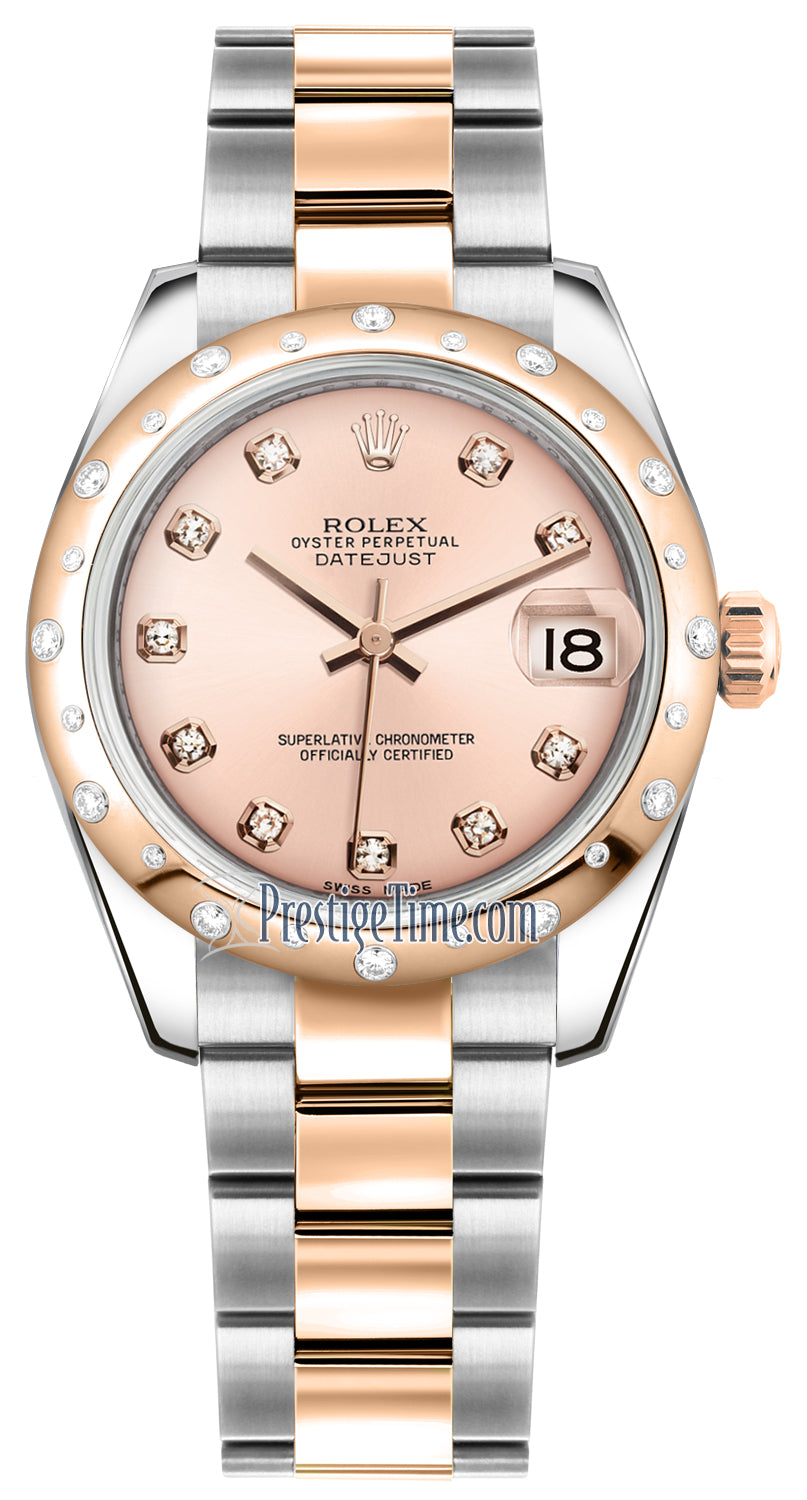 Rolex Datejust 31mm Stainless Steel and Rose Gold 178341 Pink Diamond Oyster