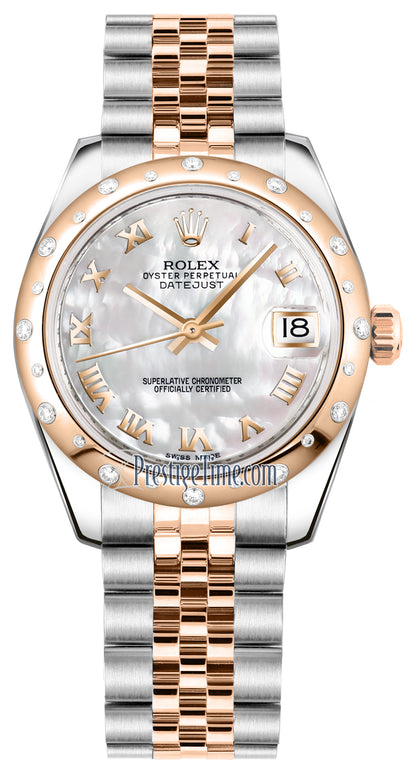 Rolex Datejust 31mm Stainless Steel and Rose Gold 178341 White MOP Roman Jubilee