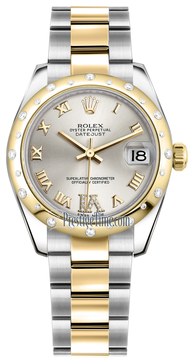 Rolex Datejust 31mm Stainless Steel and Yellow Gold 178343 Silver VI Roman Oyster