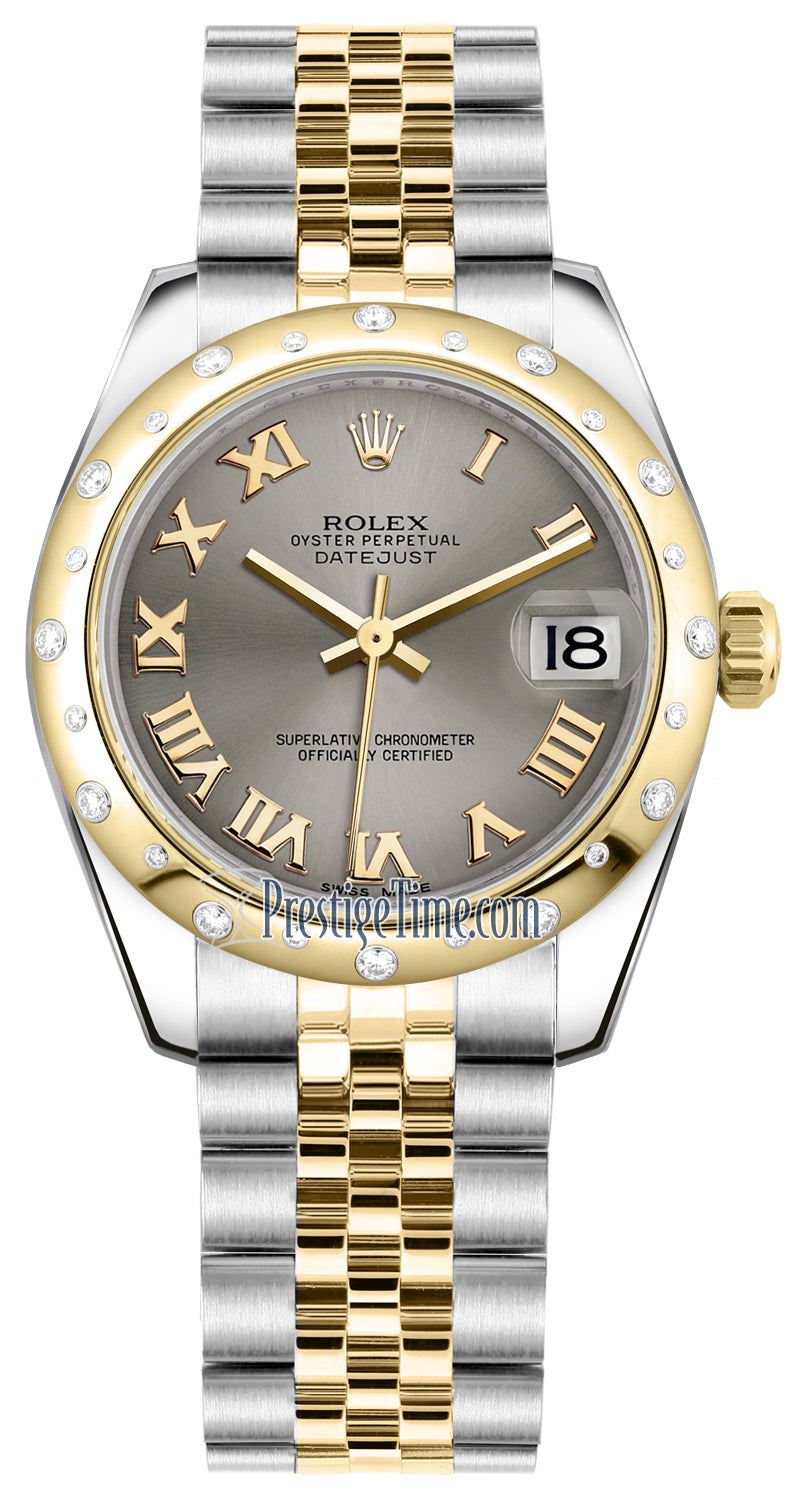 Rolex Datejust 31mm Stainless Steel and Yellow Gold 178343 Steel Roman Jubilee