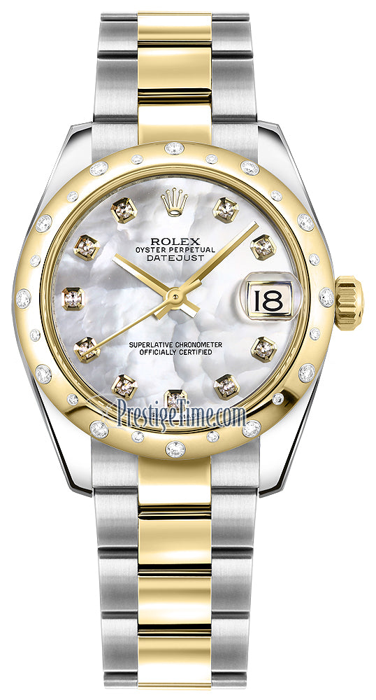 Rolex Datejust 31mm Stainless Steel and Yellow Gold 178343 White MOP Diamond Oyster