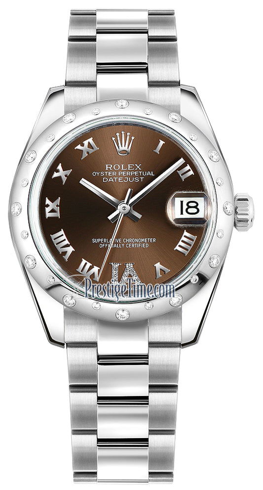 Rolex Datejust 31mm Stainless Steel 178344 Bronze VI Roman Oyster