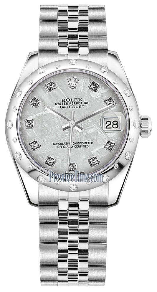 Rolex Datejust 31mm Stainless Steel 178344 Meteorite Diamond Jubilee