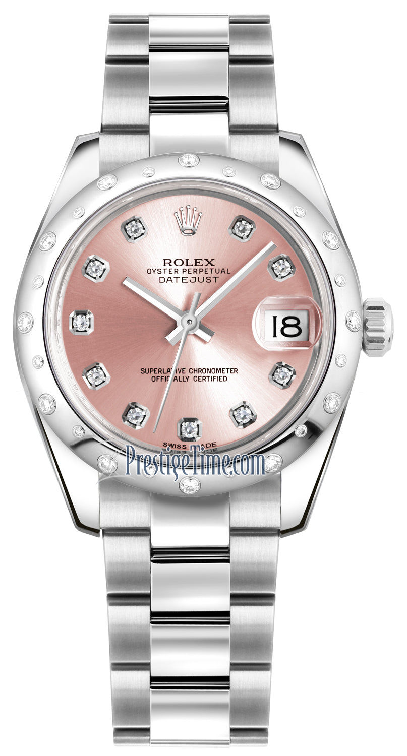 Rolex Datejust 31mm Stainless Steel 178344 Pink Diamond Oyster