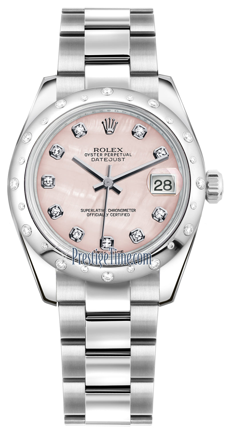 Rolex Datejust 31mm Stainless Steel 178344 Pink MOP Diamond Oyster