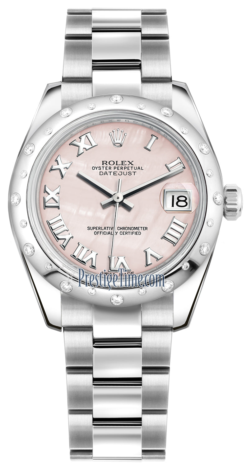 Rolex Datejust 31mm Stainless Steel 178344 Pink MOP Roman Oyster