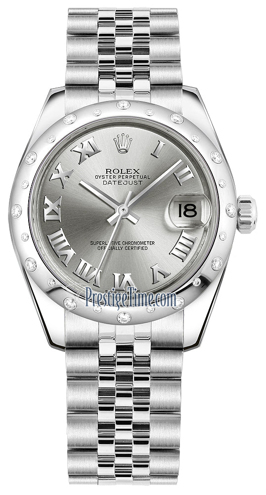 Rolex Datejust 31mm Stainless Steel 178344 Rhodium Roman Jubilee