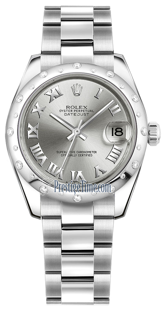 Rolex Datejust 31mm Stainless Steel 178344 Rhodium Roman Oyster