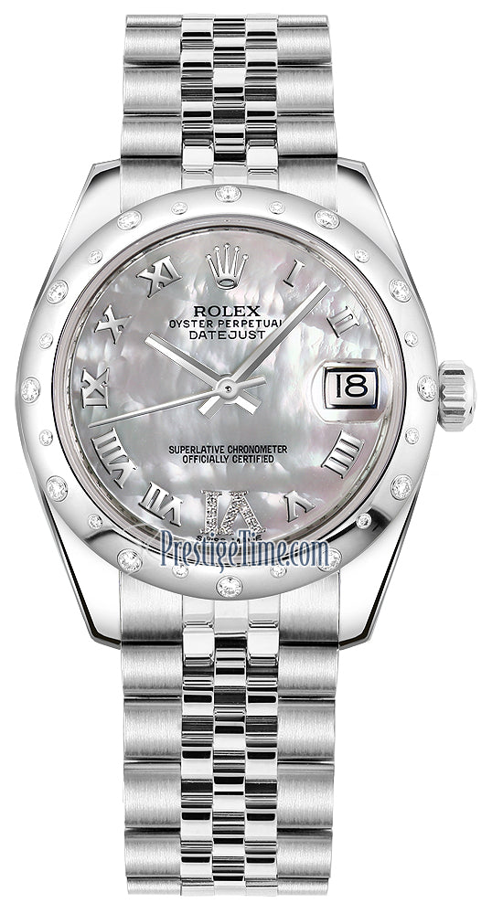 Rolex Datejust 31mm Stainless Steel 178344 White MOP VI Roman Jubilee