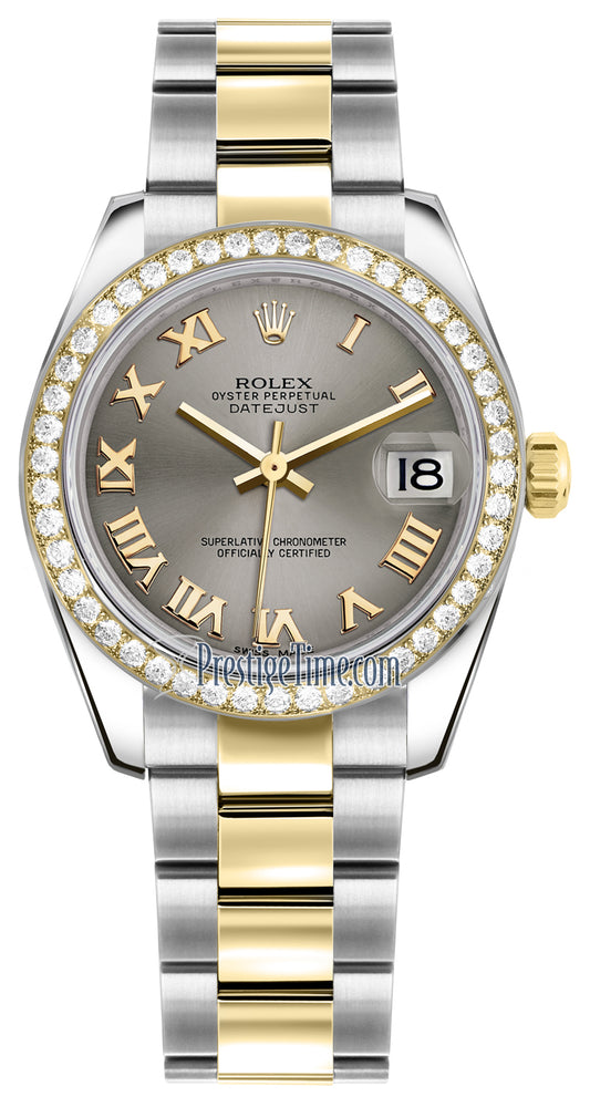 Rolex Datejust 31mm Stainless Steel and Yellow Gold 178383 Steel Roman Oyster