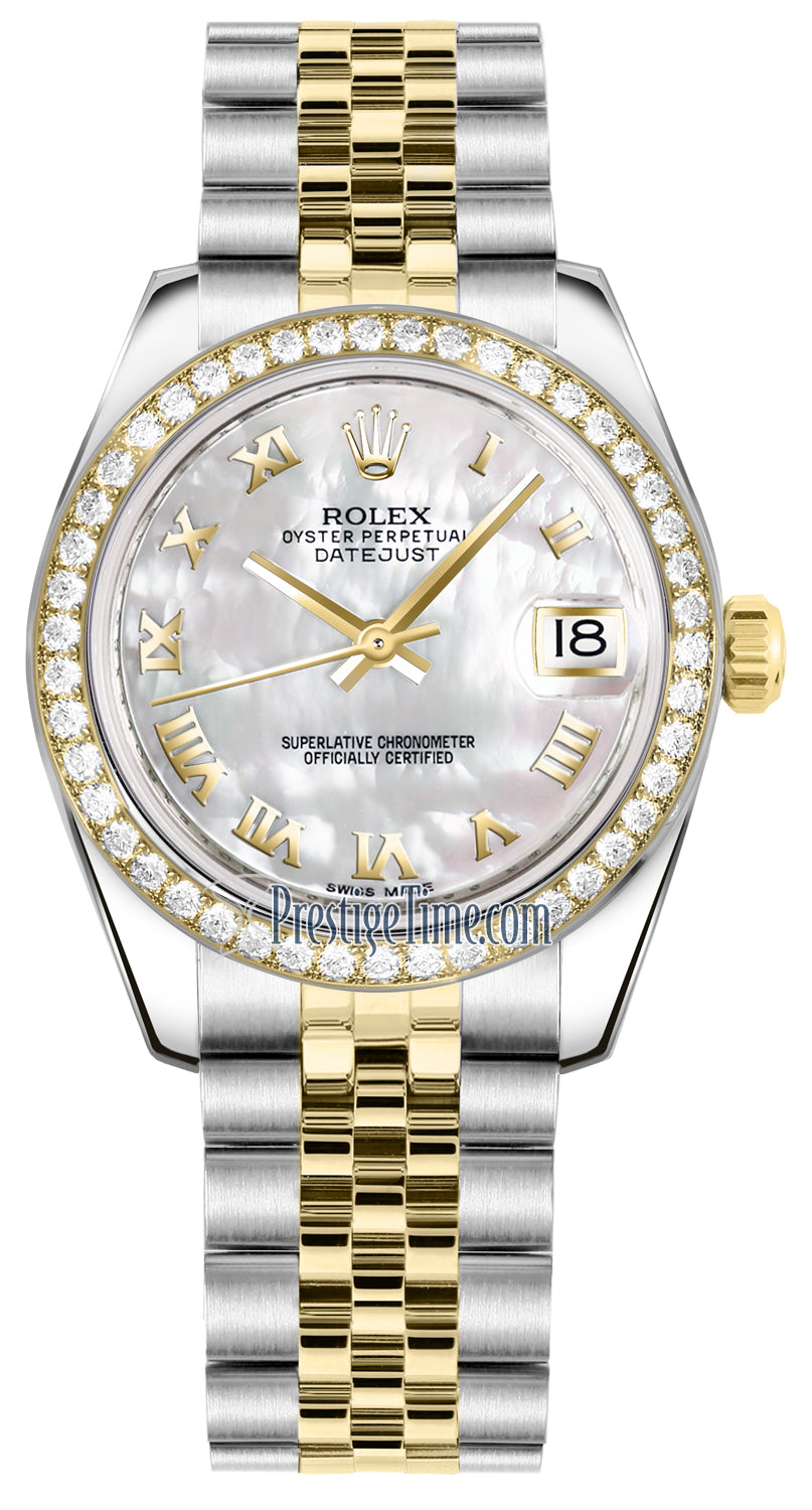 Rolex Datejust 31mm Stainless Steel and Yellow Gold 178383 White MOP Roman Jubilee