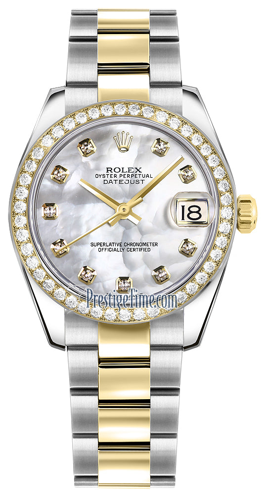 Rolex Datejust 31mm Stainless Steel and Yellow Gold 178383 White MOP Diamond Oyster