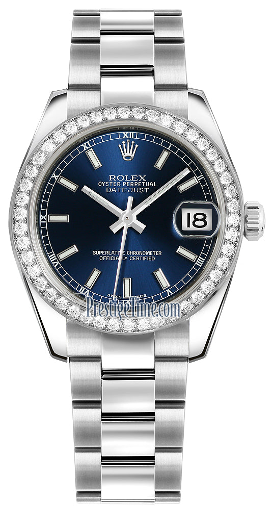 Rolex Datejust 31mm Stainless Steel 178384 Blue Index Oyster