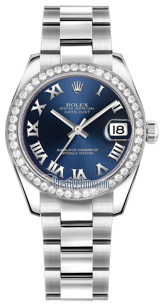 Rolex Datejust 31mm Stainless Steel 178384 Blue Roman Oyster