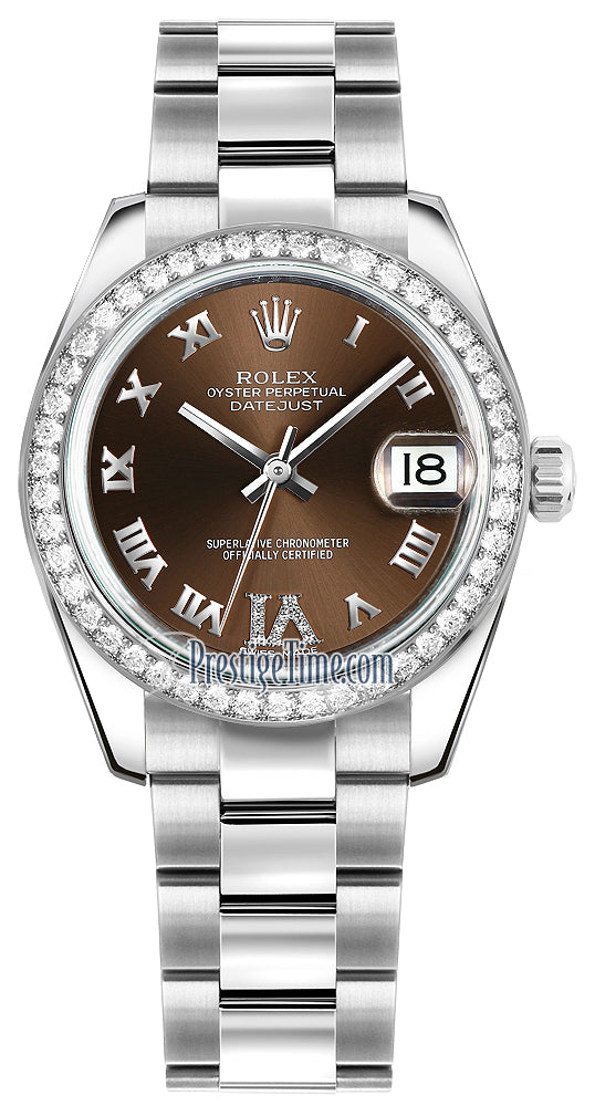 Rolex Datejust 31mm Stainless Steel 178384 Bronze VI Roman Oyster