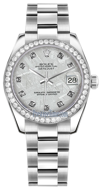 Rolex Datejust 31mm Stainless Steel 178384 Meteorite Diamond Oyster