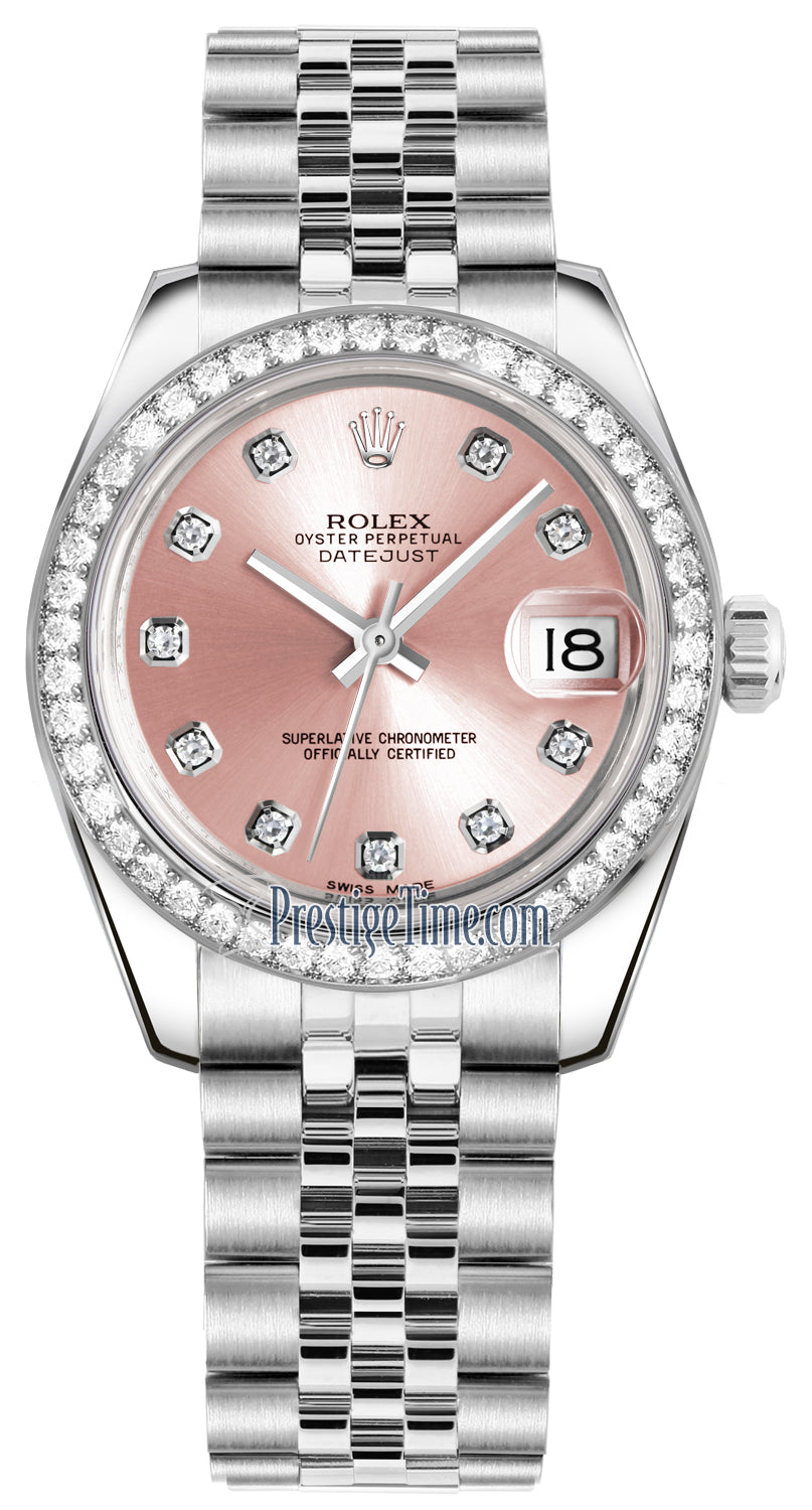 Rolex Datejust 31mm Stainless Steel 178384 Pink Diamond Jubilee