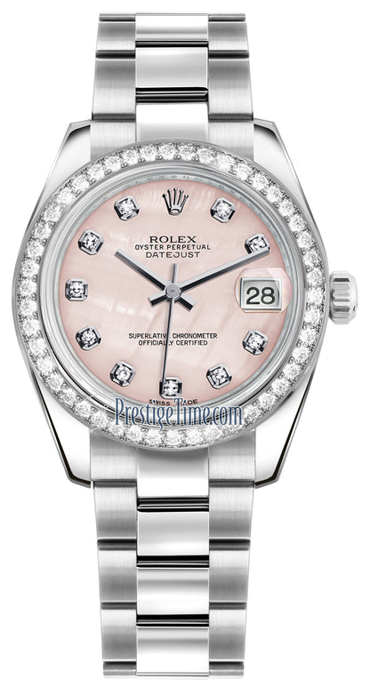 Rolex Datejust 31mm Stainless Steel 178384 Pink MOP Diamond Oyster