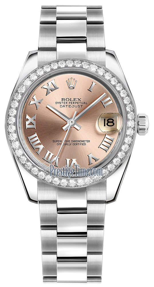 Rolex Datejust 31mm Stainless Steel 178384 Pink Roman Oyster