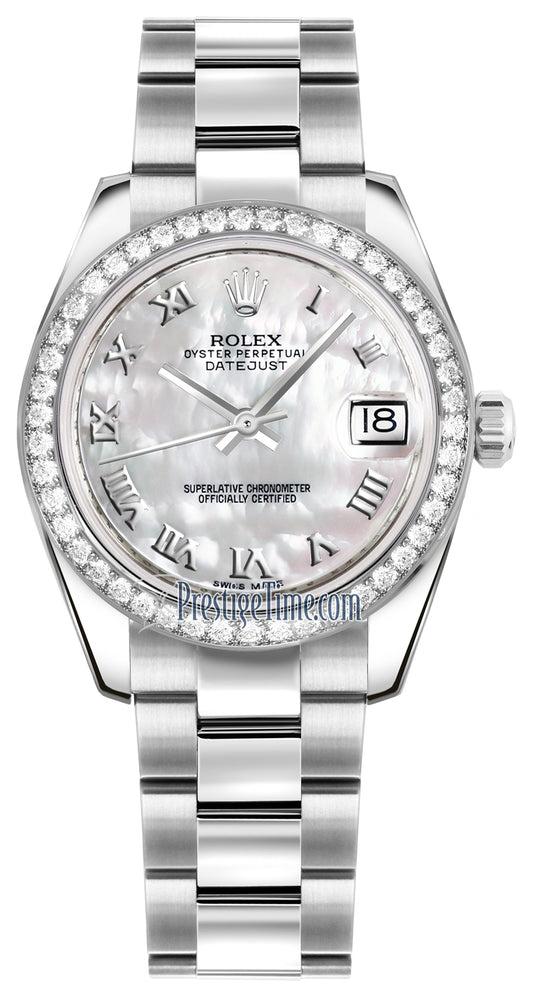 Rolex Datejust 31mm Stainless Steel 178384 White MOP Roman Oyster